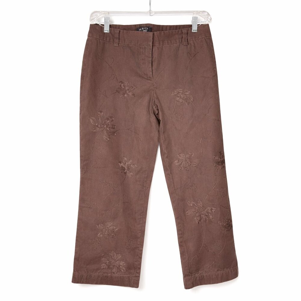 TALBOTS Signature Slim Brown Ankle Pants Size 2P